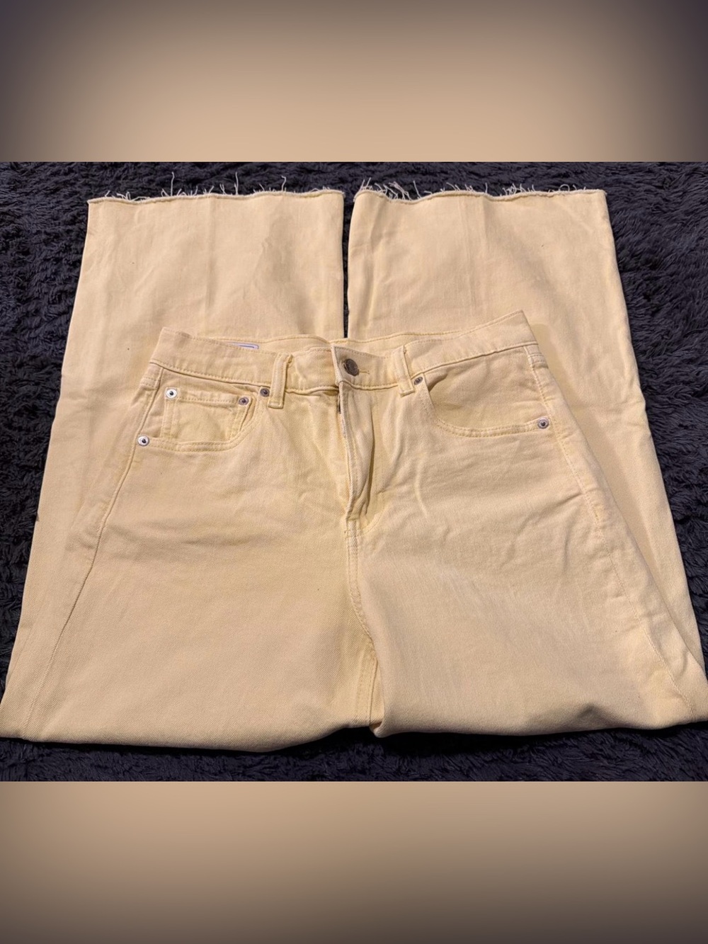 GAP womens butter Yellow Straight-Leg Jeans